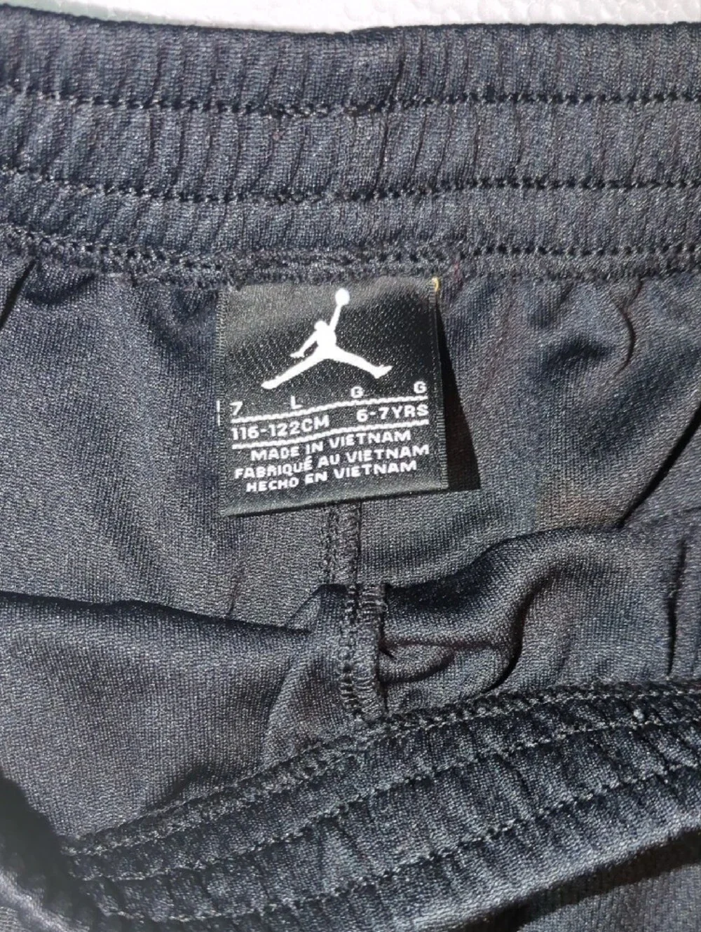 Kid's Jordan Black Athletic Shorts with Grey Jumpman 6-7 Yrs Old